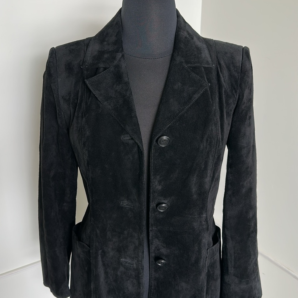 Black Suede Blazer Y2K XS